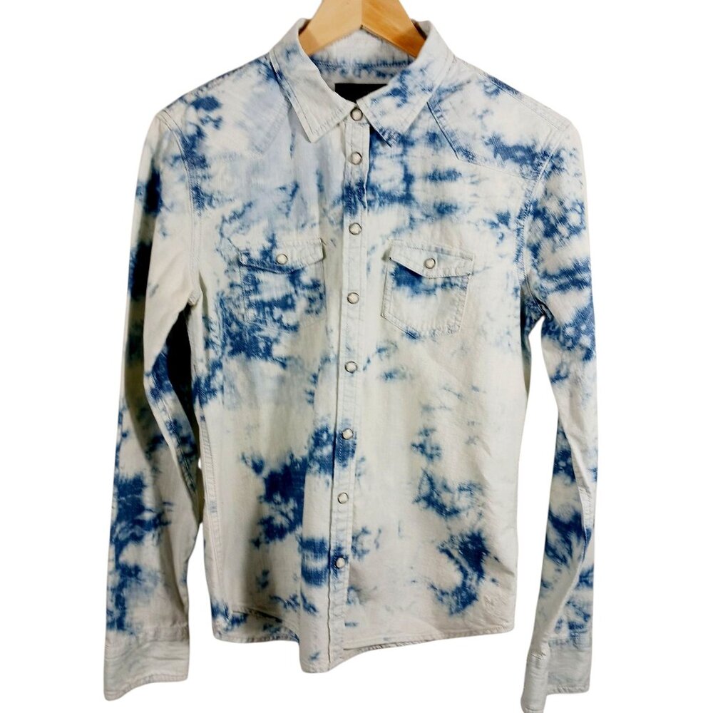 American Eagle Outfitters, Western Style, Tie Dye, Snap Front Shirt, Medium